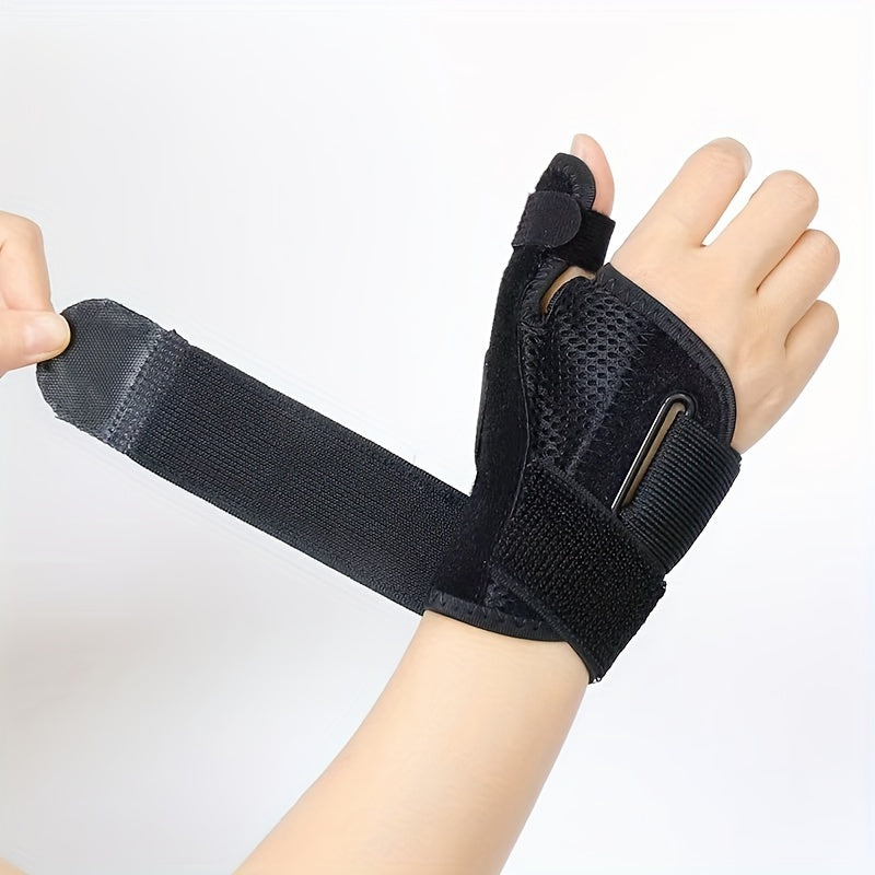 2pcs Adjustable Thumb & Wrist Support Braces - Breathable Polyester, Hook-and-loop Fastener Closure for Sports & Daily Warmth, Multiple Colors Available, Wrist Brace for Support