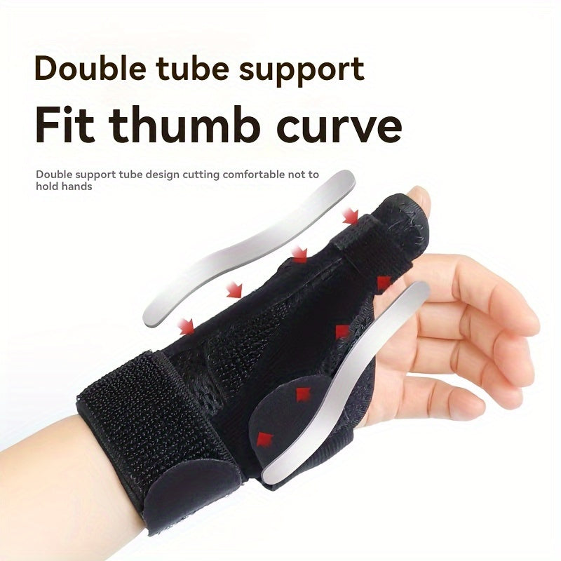2pcs Adjustable Thumb & Wrist Support Braces - Breathable Polyester, Hook-and-loop Fastener Closure for Sports & Daily Warmth, Multiple Colors Available, Wrist Brace for Support